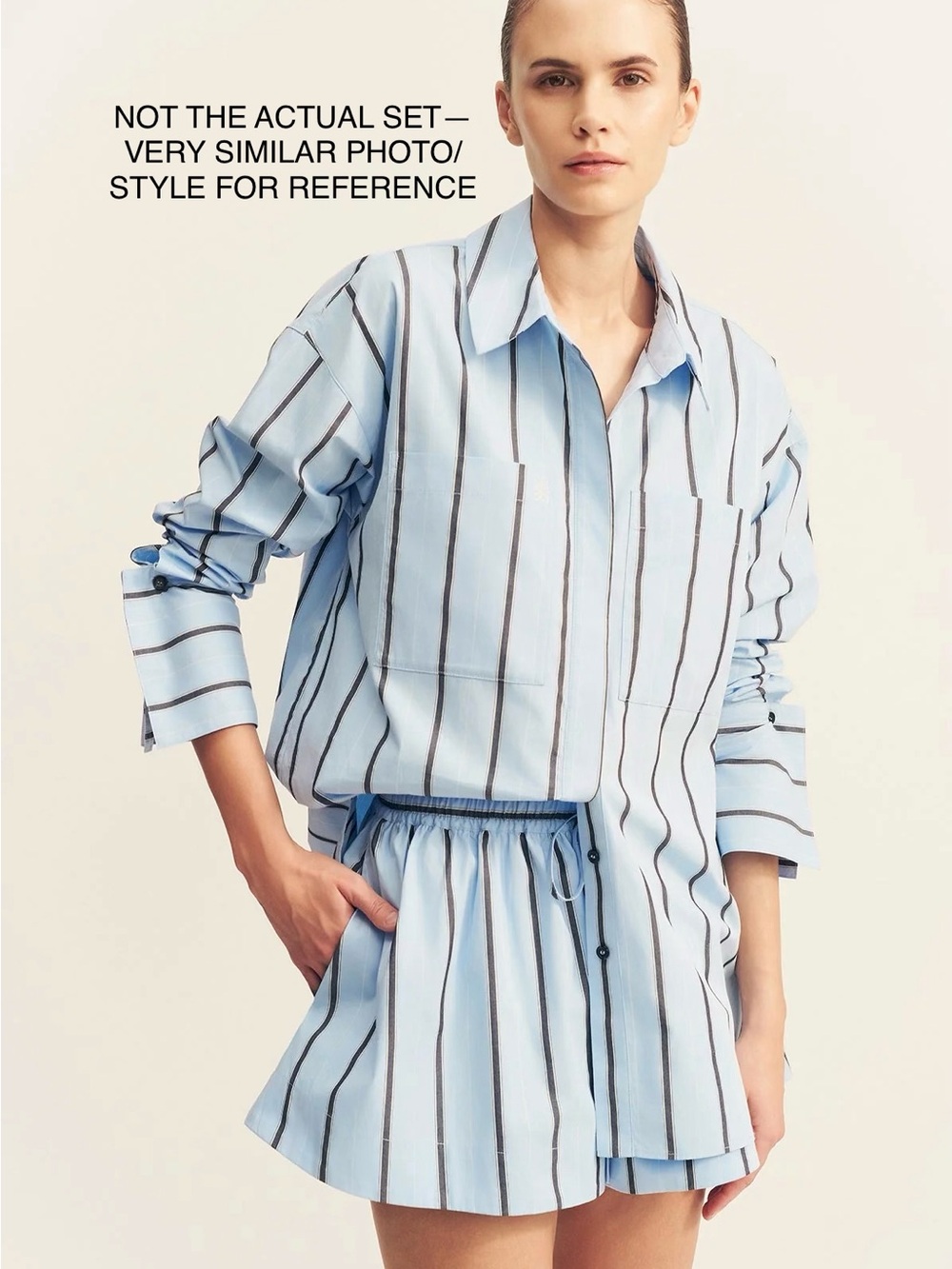 Striped Button Down Set - Picture 2 of 9